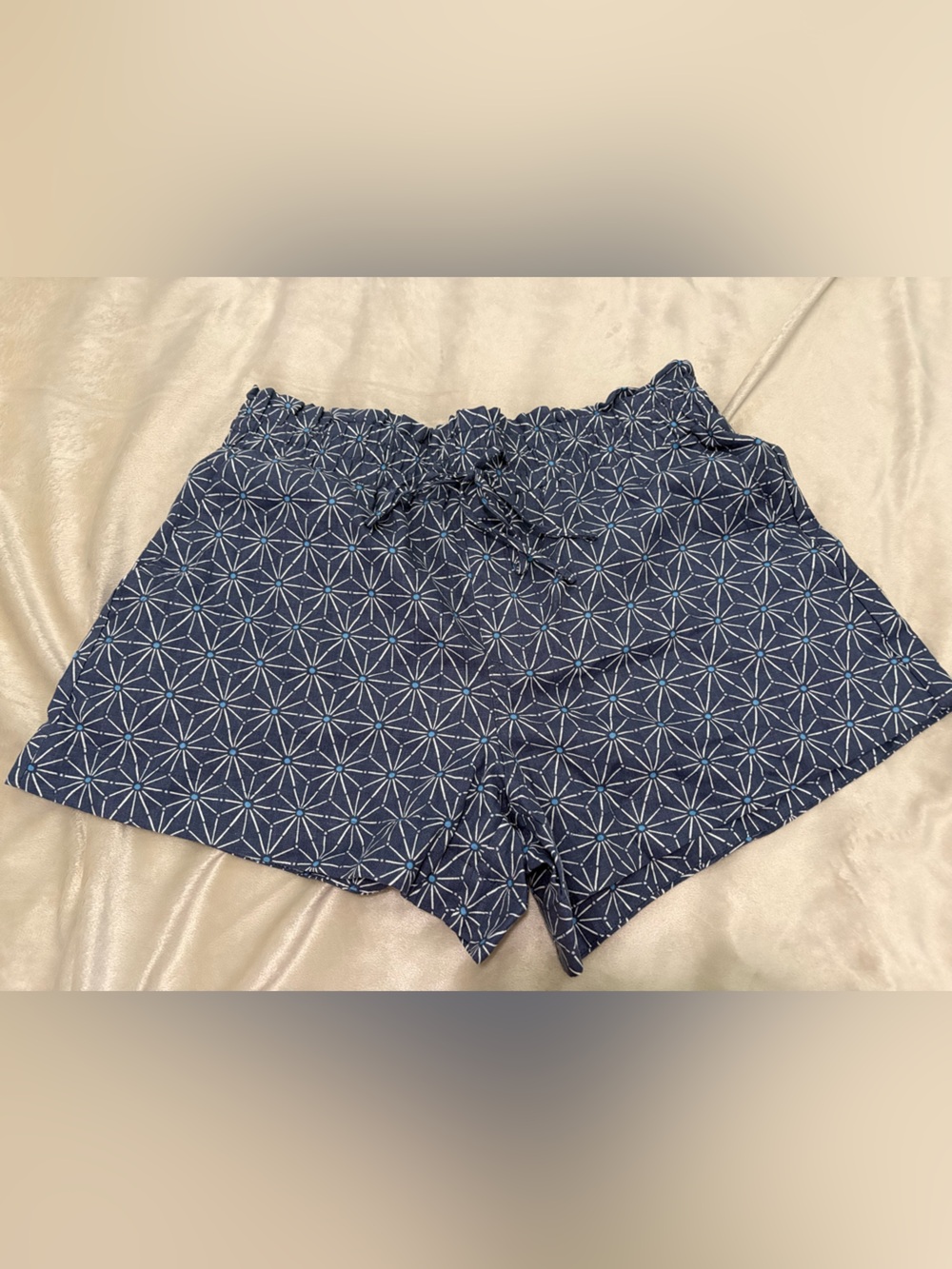 a new day Navy Blue Geometric High-Waist Women’s Shorts